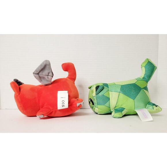 Aphmau‎ Cat Meemeows Plush Lot (2) Red Dragon & Green Gem Turtle Toy - Picture 2 of 5